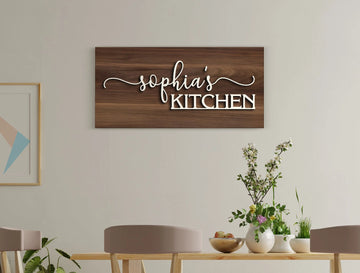 Holzschild Küche mit Name